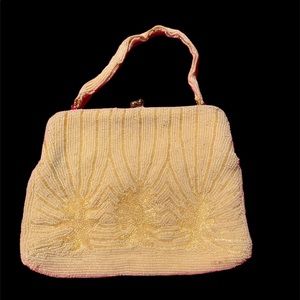 Real antique Art Deco seed bead evening bag